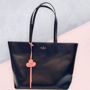 Kate Spade Cow Leather Tote Flower Dangle Felicity